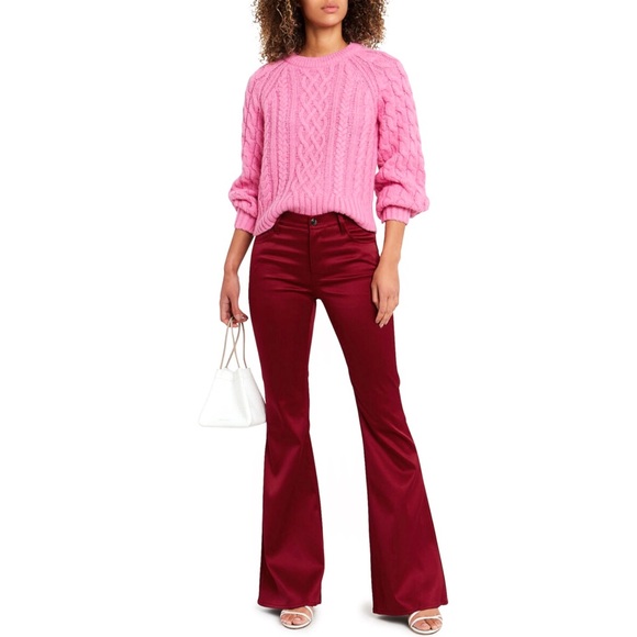 NEW J BRAND FLARED SATIN PANTS - Picture 9 of 9